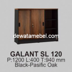 Multipurpose Cabinet - Activ Galant SL 120 / Pasifik Oak - Black
